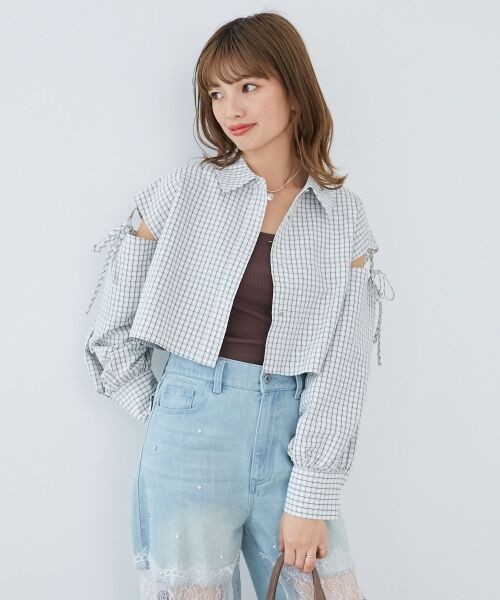 MAJESTIC LEGON / マジェスティックレゴン シャツ・ブラウス | オープンショルダーショートシャツ | 詳細19