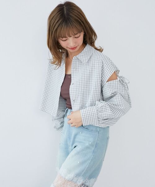 MAJESTIC LEGON / マジェスティックレゴン シャツ・ブラウス | オープンショルダーショートシャツ | 詳細20