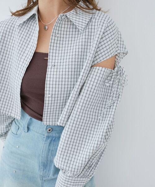 MAJESTIC LEGON / マジェスティックレゴン シャツ・ブラウス | オープンショルダーショートシャツ | 詳細22