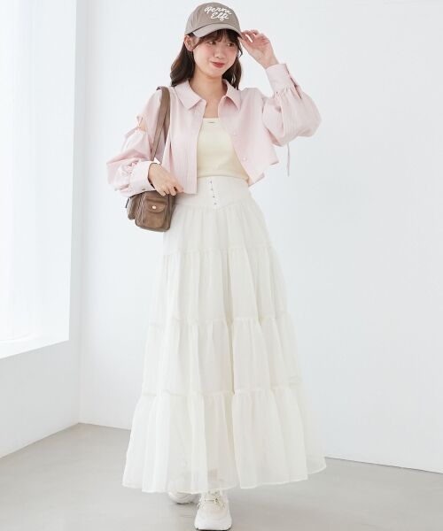 MAJESTIC LEGON / マジェスティックレゴン シャツ・ブラウス | オープンショルダーショートシャツ | 詳細25