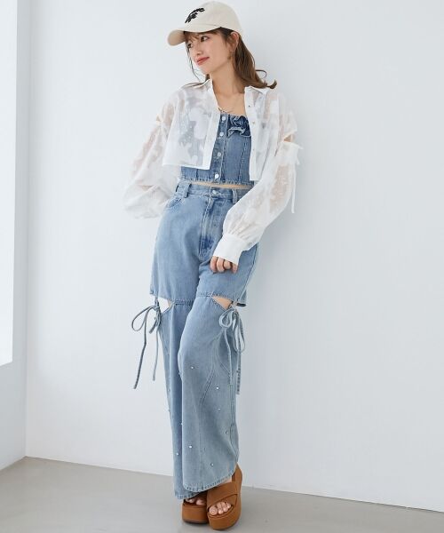 MAJESTIC LEGON / マジェスティックレゴン シャツ・ブラウス | オープンショルダーショートシャツ | 詳細3