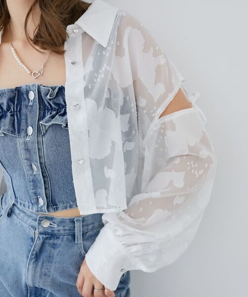 MAJESTIC LEGON / マジェスティックレゴン シャツ・ブラウス | オープンショルダーショートシャツ | 詳細9