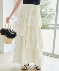 MAJESTIC LEGON / マジェスティックレゴン ロング・マキシ丈スカート | プリーツティアードスカート