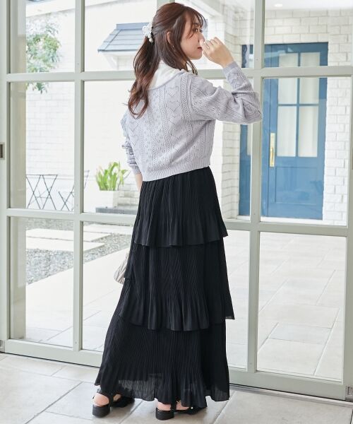 MAJESTIC LEGON / マジェスティックレゴン ロング・マキシ丈スカート | プリーツティアードスカート | 詳細12
