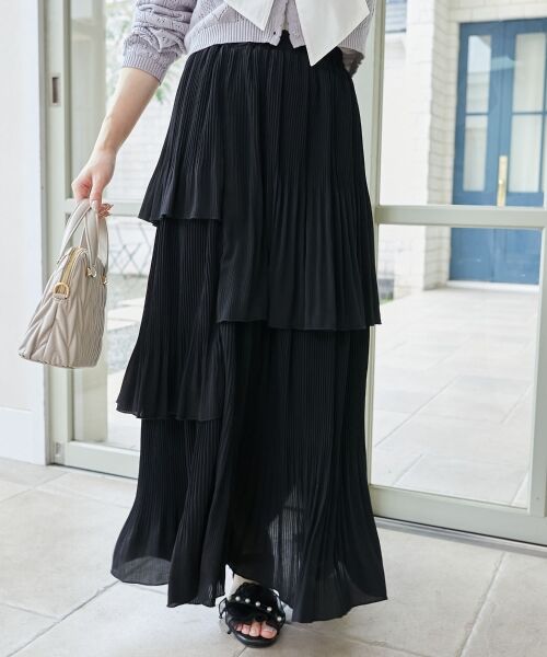 MAJESTIC LEGON / マジェスティックレゴン ロング・マキシ丈スカート | プリーツティアードスカート | 詳細13