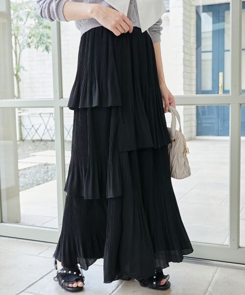 MAJESTIC LEGON / マジェスティックレゴン ロング・マキシ丈スカート | プリーツティアードスカート | 詳細14