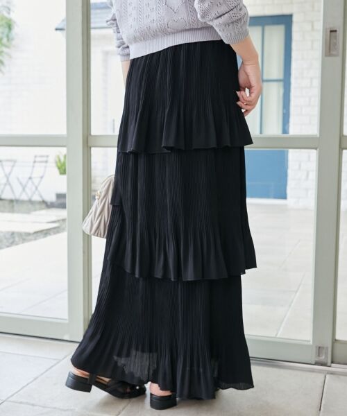 MAJESTIC LEGON / マジェスティックレゴン ロング・マキシ丈スカート | プリーツティアードスカート | 詳細15