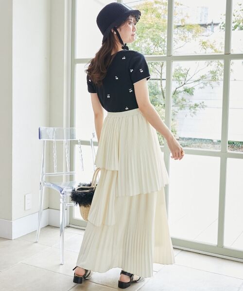 MAJESTIC LEGON / マジェスティックレゴン ロング・マキシ丈スカート | プリーツティアードスカート | 詳細4