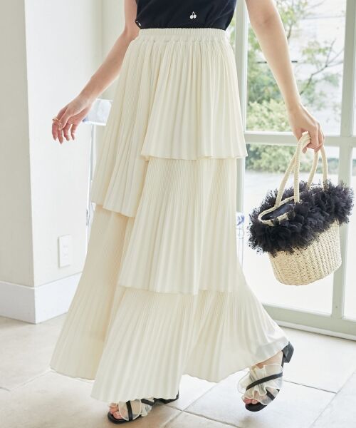 MAJESTIC LEGON / マジェスティックレゴン ロング・マキシ丈スカート | プリーツティアードスカート | 詳細6