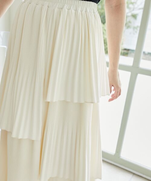 MAJESTIC LEGON / マジェスティックレゴン ロング・マキシ丈スカート | プリーツティアードスカート | 詳細8