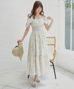 MAJESTIC LEGON / マジェスティックレゴン ロング・マキシ丈ワンピース | ∞フリルリボンコルセットワンピース