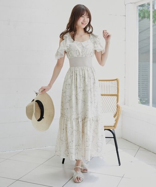 MAJESTIC LEGON / マジェスティックレゴン ロング・マキシ丈ワンピース | ∞フリルリボンコルセットワンピース | 詳細10