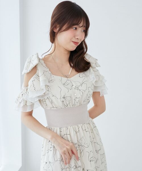 MAJESTIC LEGON / マジェスティックレゴン ロング・マキシ丈ワンピース | ∞フリルリボンコルセットワンピース | 詳細14