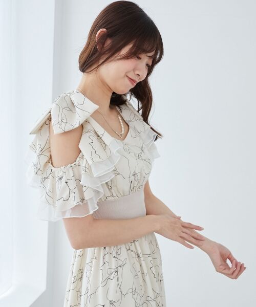 MAJESTIC LEGON / マジェスティックレゴン ロング・マキシ丈ワンピース | ∞フリルリボンコルセットワンピース | 詳細15