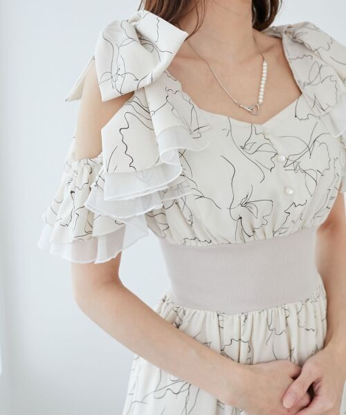 MAJESTIC LEGON / マジェスティックレゴン ロング・マキシ丈ワンピース | ∞フリルリボンコルセットワンピース | 詳細17