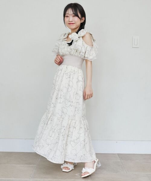 MAJESTIC LEGON / マジェスティックレゴン ロング・マキシ丈ワンピース | ∞フリルリボンコルセットワンピース | 詳細22