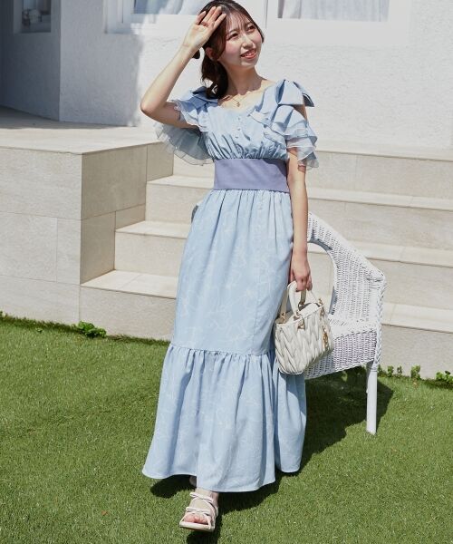 MAJESTIC LEGON / マジェスティックレゴン ロング・マキシ丈ワンピース | ∞フリルリボンコルセットワンピース | 詳細24