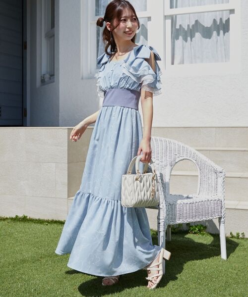 MAJESTIC LEGON / マジェスティックレゴン ロング・マキシ丈ワンピース | ∞フリルリボンコルセットワンピース | 詳細25