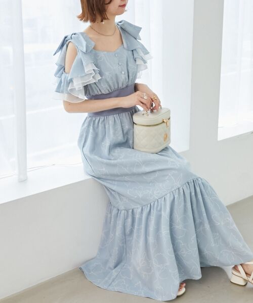 MAJESTIC LEGON / マジェスティックレゴン ロング・マキシ丈ワンピース | ∞フリルリボンコルセットワンピース | 詳細26