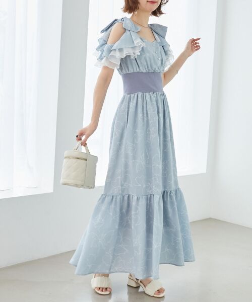 MAJESTIC LEGON / マジェスティックレゴン ロング・マキシ丈ワンピース | ∞フリルリボンコルセットワンピース | 詳細28