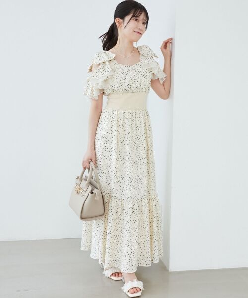 MAJESTIC LEGON / マジェスティックレゴン ロング・マキシ丈ワンピース | ∞フリルリボンコルセットワンピース | 詳細3