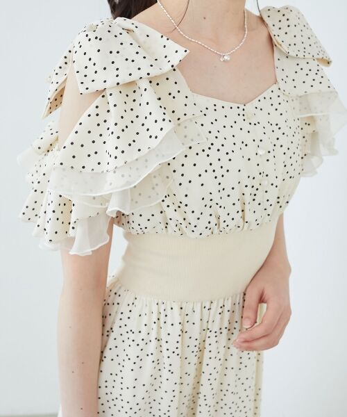 MAJESTIC LEGON / マジェスティックレゴン ロング・マキシ丈ワンピース | ∞フリルリボンコルセットワンピース | 詳細8