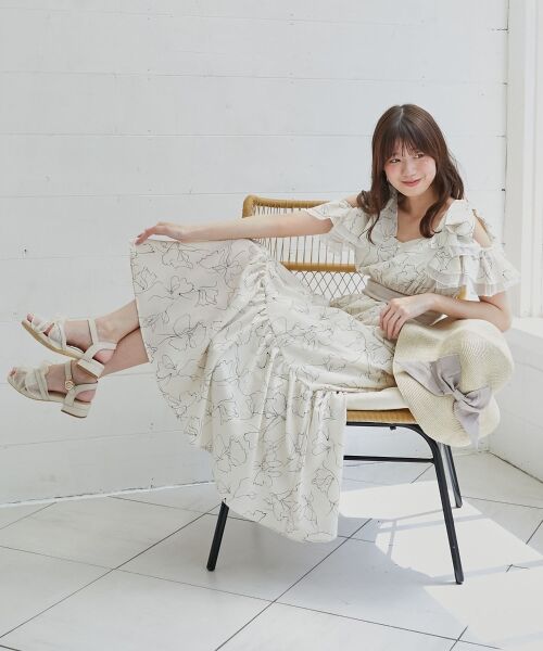 MAJESTIC LEGON / マジェスティックレゴン ロング・マキシ丈ワンピース | ∞フリルリボンコルセットワンピース | 詳細9