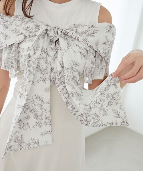 MAJESTIC LEGON / マジェスティックレゴン ロング・マキシ丈ワンピース | ウエストきゅっとリボンワンピース | 詳細10