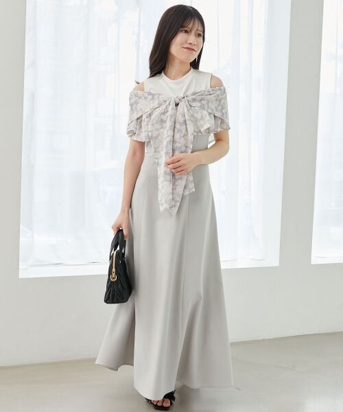 MAJESTIC LEGON / マジェスティックレゴン ロング・マキシ丈ワンピース | ウエストきゅっとリボンワンピース | 詳細14