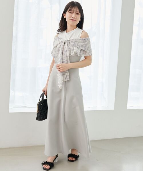 MAJESTIC LEGON / マジェスティックレゴン ロング・マキシ丈ワンピース | ウエストきゅっとリボンワンピース | 詳細15