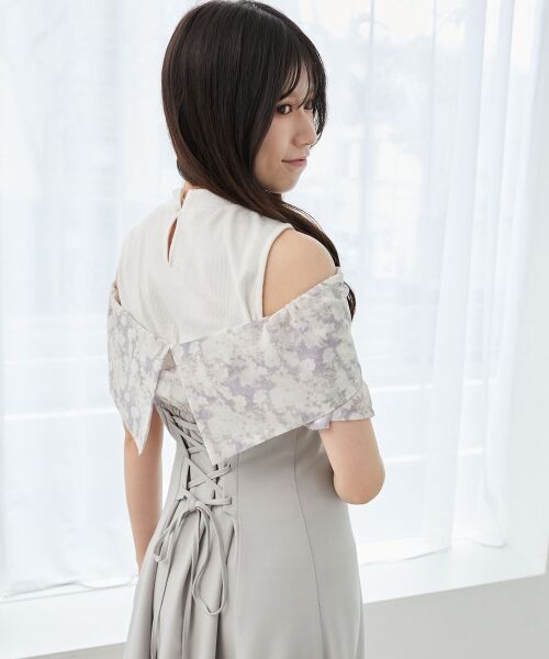 MAJESTIC LEGON / マジェスティックレゴン ロング・マキシ丈ワンピース | ウエストきゅっとリボンワンピース | 詳細19