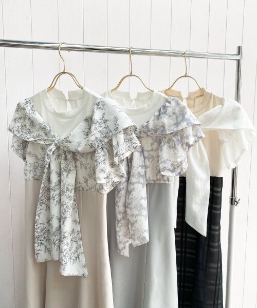 MAJESTIC LEGON / マジェスティックレゴン ロング・マキシ丈ワンピース | ウエストきゅっとリボンワンピース | 詳細2