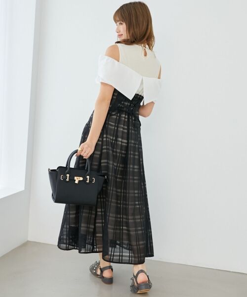 MAJESTIC LEGON / マジェスティックレゴン ロング・マキシ丈ワンピース | ウエストきゅっとリボンワンピース | 詳細26