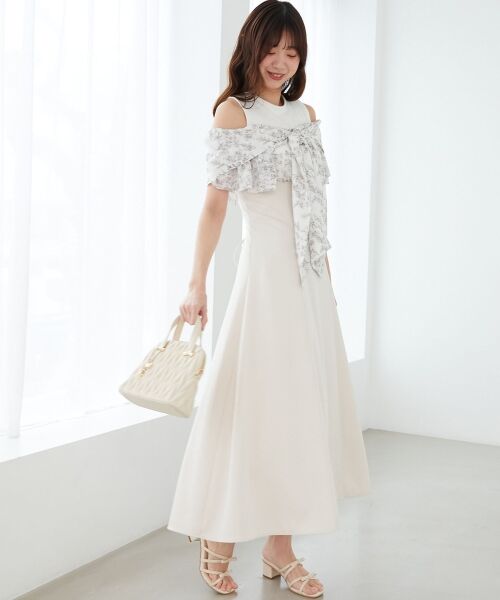 MAJESTIC LEGON / マジェスティックレゴン ロング・マキシ丈ワンピース | ウエストきゅっとリボンワンピース | 詳細5