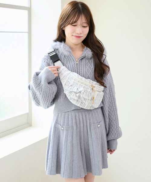 MAJESTIC LEGON / マジェスティックレゴン メッセンジャーバッグ・ウエストポーチ | ハート×フリルウエストポーチ | 詳細3