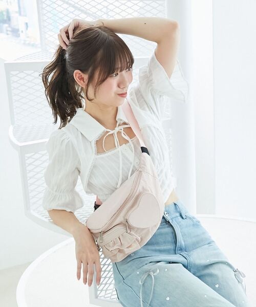 MAJESTIC LEGON / マジェスティックレゴン メッセンジャーバッグ・ウエストポーチ | ハート×フリルウエストポーチ | 詳細21