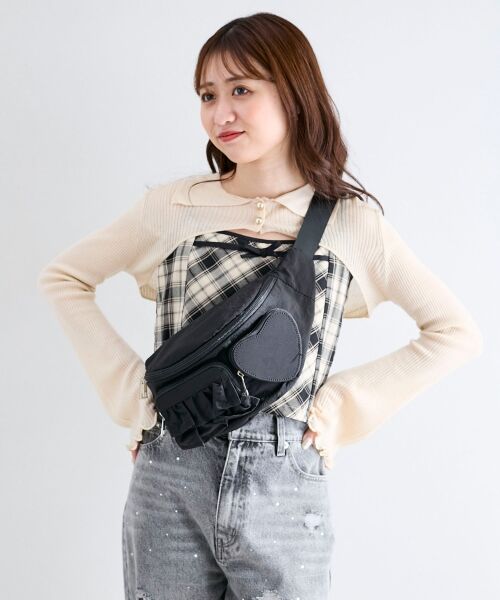 MAJESTIC LEGON / マジェスティックレゴン メッセンジャーバッグ・ウエストポーチ | ハート×フリルウエストポーチ | 詳細26