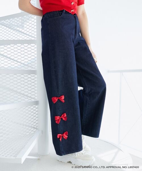 MAJESTIC LEGON / マジェスティックレゴン デニムパンツ | ハローキティ サイドリボンデニム | 詳細11