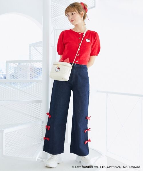 MAJESTIC LEGON / マジェスティックレゴン デニムパンツ | ハローキティ サイドリボンデニム | 詳細7