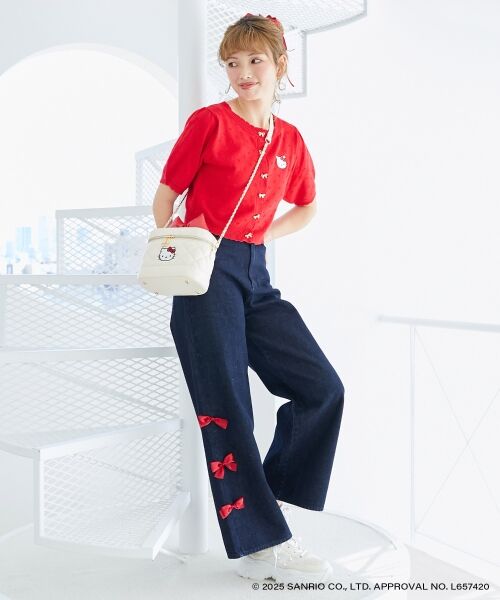 MAJESTIC LEGON / マジェスティックレゴン デニムパンツ | ハローキティ サイドリボンデニム | 詳細8
