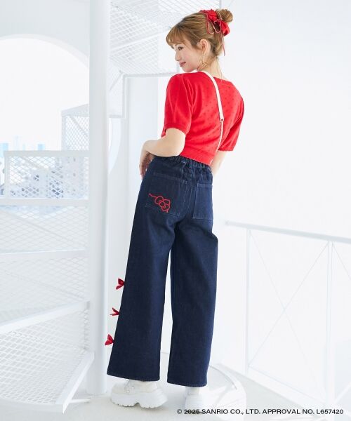 MAJESTIC LEGON / マジェスティックレゴン デニムパンツ | ハローキティ サイドリボンデニム | 詳細9