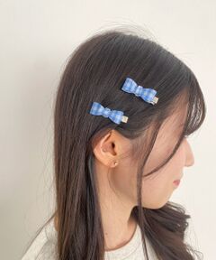 美品⭐️クリップ ブルー　レザーヘアピン 楽天市場】MIUMIU ミュウミュウ ヘアクリップ 5JF136 2F6T