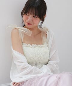 MAJESTIC LEGON / マジェスティックレゴン キャミソール・チューブトップ | カップ付ダブルリボンキャミソール