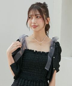 MAJESTIC LEGON / マジェスティックレゴン キャミソール・チューブトップ | カップ付ダブルリボンキャミソール