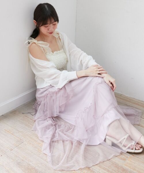 MAJESTIC LEGON / マジェスティックレゴン キャミソール・チューブトップ | カップ付ダブルリボンキャミソール | 詳細1