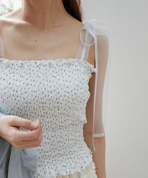 MAJESTIC LEGON / マジェスティックレゴン キャミソール・チューブトップ | カップ付ダブルリボンキャミソール | 詳細11