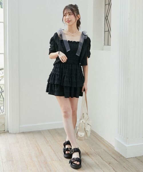 MAJESTIC LEGON / マジェスティックレゴン キャミソール・チューブトップ | カップ付ダブルリボンキャミソール | 詳細12