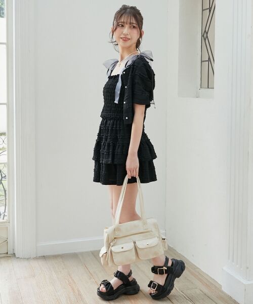 MAJESTIC LEGON / マジェスティックレゴン キャミソール・チューブトップ | カップ付ダブルリボンキャミソール | 詳細13