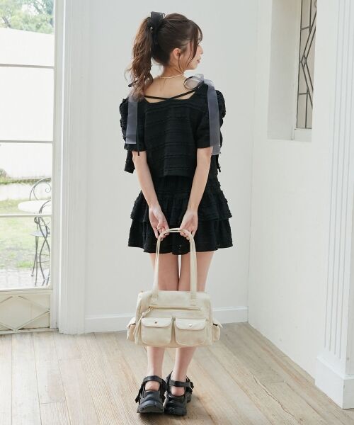 MAJESTIC LEGON / マジェスティックレゴン キャミソール・チューブトップ | カップ付ダブルリボンキャミソール | 詳細14