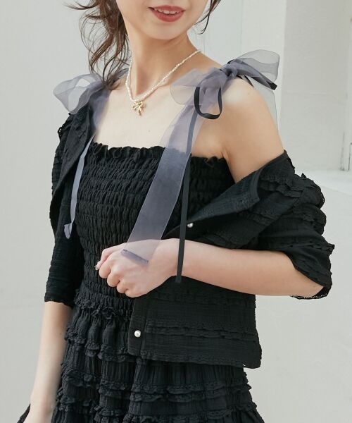 MAJESTIC LEGON / マジェスティックレゴン キャミソール・チューブトップ | カップ付ダブルリボンキャミソール | 詳細16